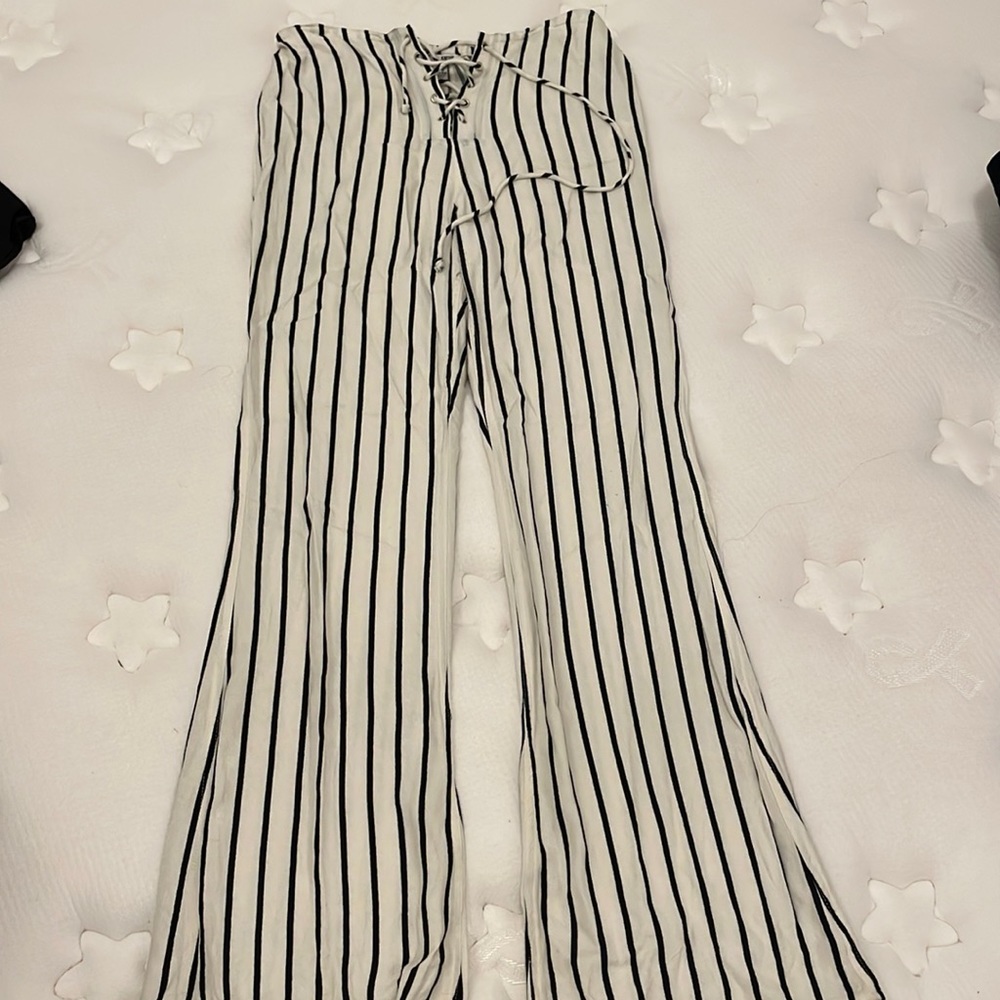 Amuse Society Striped Flare Pants
